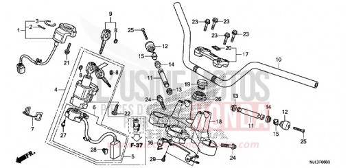 ROHRGRIFF/OBERE BRUECKE NC750XDE de 2014